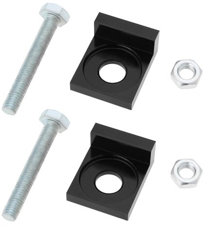 ECSiNG 2 Pièces 12mm Trou Dia Tendeur de Chaîne de Moto Tendeur CNC pour Moto de Saleté Moto 50cc 70cc 90cc 110cc 125cc Noir