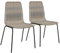 HOMCOM Set 2 Sedie da Giardino e Interni Stile Bohemien, Coppia di Sedie da Esterno con Schienale Basso e Rivestimento in Rattan PE, 48x55x85 cm, Giallo e Nero