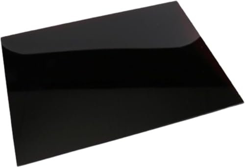 Biznest Universal Hob Cover Plate Tempered Glass Worktop Saver Dishwasher Safe 5mm All Types of Cookers (Black, 52x60x0.5cm)
