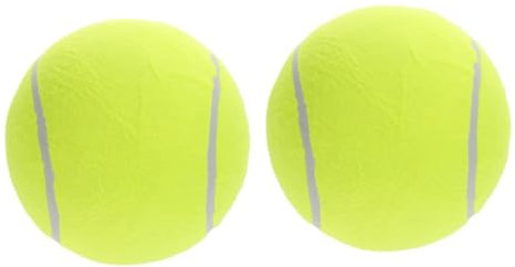 Abaodam Lot De 2 Balles De Tennis Gonflables Géantes pour La Plage pour Aire De Jeux pour Enfants pour L'Extérieur pour Piscine À Balles en Caoutchouc