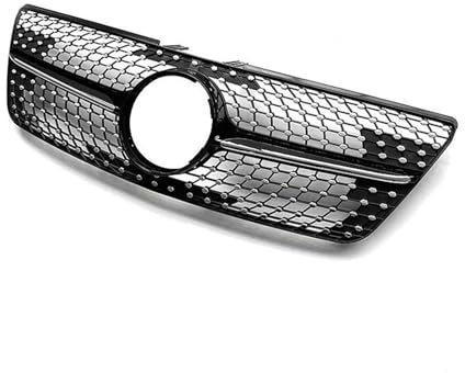 Kühlergrill Frontgrill Grill Für Mercedes Für Benz ML Klasse W164 ML320 ML350 ML450 ML500 ML550 2009 2010 2011 Tuning Grills Front Kühlergrille(Schwarz)