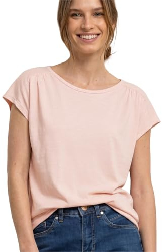 Shirt mit Rundhals und Raffung