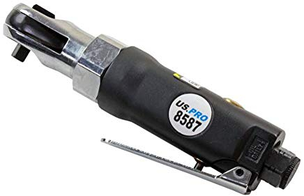 Mini Druckluft Ratschenschrauber 1/4 extra kurz 170mm Knarre Ratsche 40Nm