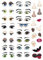124 Pegatinas Adhesivas - Ojos y Cara