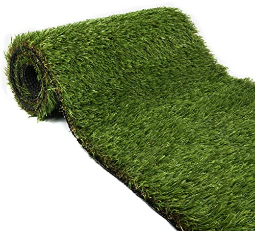 VViViD Realistic Artificial Grass, Lush Green Durable and Low Maintenance for Patios, Lawns, Gyms, Backyard Decor, Synthetic Fake Turf (12ft x 40 Inch Roll)