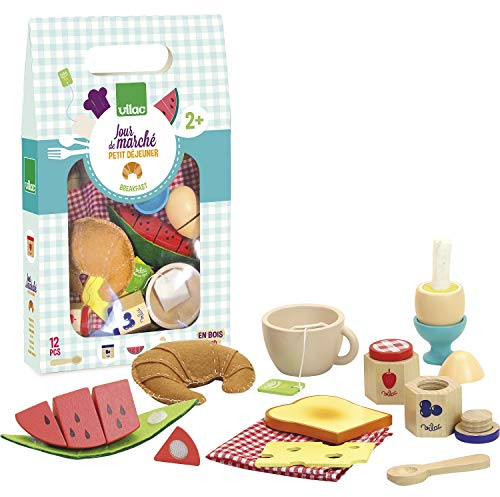 Vilac VIL8120 Pretend Rollenspiel, Frühstücksset