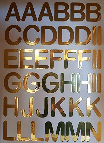 Buchstaben und Zeichen Gold 4cm hohe Buchstaben in hochwertiger Folie (Buchstaben Set 4cm, Gold)