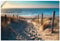 ARTland Wanddeko Wandtattoo selbstklebende Vinylfolie 60x40 cm Strand Meer Küste Nordsee Natur Sommer Dünen Sand Gräser T9IP