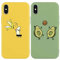 Yoedge 2 Pack Case for iPhone X, 5.8, Silicone Matte TPU Soft Transparent Phone Case, Full Body Ultra Slim Shockproof Protective iPhoneX Max Cover, Cute Lovely Couple Design, Gifts for Girls