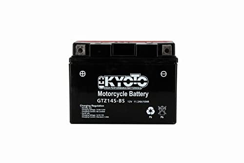 Batteria moto Kyoto GTZ14S-BS (YTZ14S) - Senza manutenzione - 12 V 11.2 Ah - Dimensioni: 150 x 87 x 110 mm