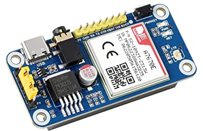 Waveshare A7670E LTE Cat-1 HAT for Raspberry Pi Enabling LTE Cat-1 / 2G Communication & LBS Positioning Multi Band Support 2G GSM/GPRS