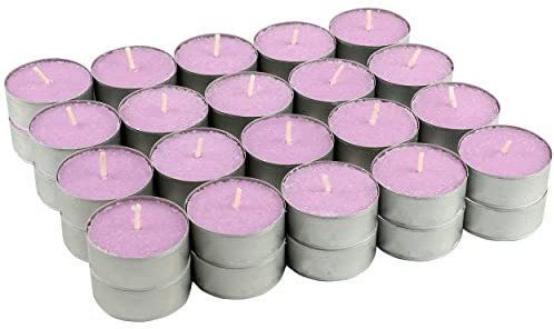 40 Stück Duftkerzen Teelichter Lavendel Duft, Violett Duftteelichter Lavendel