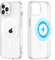Yoedge Clear Magnetic Case for iPhone 12 Pro Max with Built-in Magnets Compatible with MagSafe Charging 6.7 inch, Ultra Slim PC + TPU Silicone Protective Shockproof Bumper Cover, Transparent