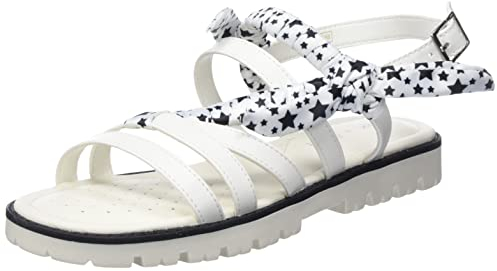 Geox J STARBLUSH G Sandal, White, 28 EU