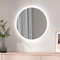 EMKE Miroir Salle de Bain LED Rond 50 cm à éclairage Blanc Froid 6500K, avec Interrupteur Tactile