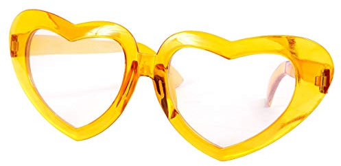 Alsino Sonnenbrille Herzbrille Fun-Brille Party Brille Photo-Booth Hippie, Einheitsgröße für Damen und Herren – (F-024) XXL Herz bronze