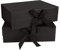 SENENQU 2 Pack Black Magnetic Gift Box with Ribbon, 32 x 23 x 10cm Large Luxury Present Box, Folded Wedding Gift Boxes with Lid for Presents Packaging Birthday Anniversary Christmas Festivals