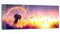 DEQORI Glasbild Echtglas | Motiv Pusteblume im Abendlicht | horizontal einteilig 150x60 cm | schöne Dekoration | Wandbild für Wohnzimmer, Schlafzimmer, Flur & Küche | moderne Wanddeko