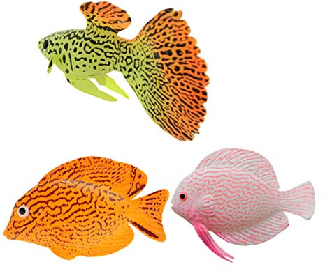 Hohopeti 3st Simulation Leuchtenden Fisch Tierspielzeug Miniaturen Entwicklungsbedingt Gehirn Spielsets Dekorationen Für Aquarien Spielzeuge Aquarium-dekor Kieselgel Modell Zierfische
