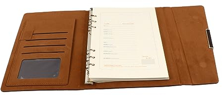 MAGICLULU Praktisches Business Pu Leder Notizbuch Im Retro Stil Vielseitiges Tagesplaner Schreibheft Leichtes Planungsbuch Für Büro Schule Reise Und Alltag Braun