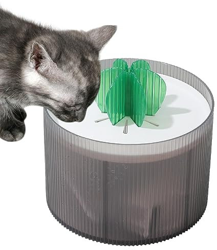 Teksome Fontaine à Boire pour Chat,Cactus USB Fontaine Automatique pour Chats d'intérieur Bol à Eau avec Filtre | Fontaine à Eau pour Chats et Chiens, pour Balcon, Salon, Jardin, Maison pour Animaux