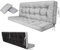 Sales Core Sitzkissen Bankkissen Bankauflage für Gartenbank |150cm x 105cm x 8cm - Hellgrau| Schaukelkissen Palettenkissen Wasserdicht Bodenkissen Hollywoodschaukel Outdoor/Indoor Sitzauflagen