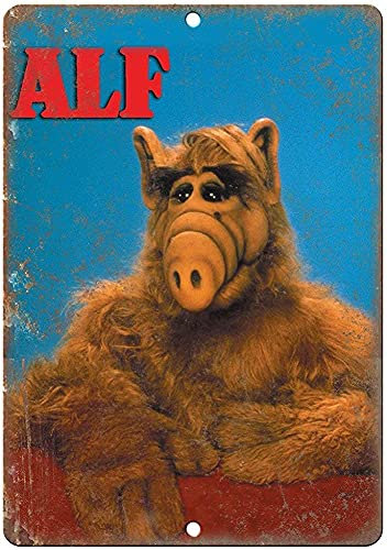Vintage Alf Extraterrestrial 80er Jahre Kid TV Show Aluminium Metall Blechschild 20,3 x 30,5 cm Home Poster Bar Pub Dekor