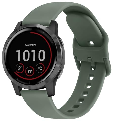Tobfit 22mm Armband für Garmin Vivoactive 4/Forerunner 255/265/Venu 2/Venu 3 Armband,22mm Silikon Quick Release Ersatzband für Garmin Venu 2 für Damen Herren(Grün)