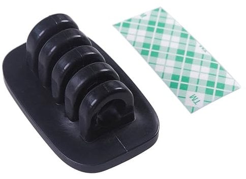 Angoily 3pcs Cable Organizer 4 Slots Wire Clips for Cables Rubber Grips Wire Retention Clips