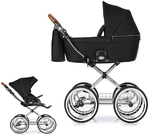 Wiejar Kinderwagen 2 in 1 Classic inkl. Sportsitz - Schwarz