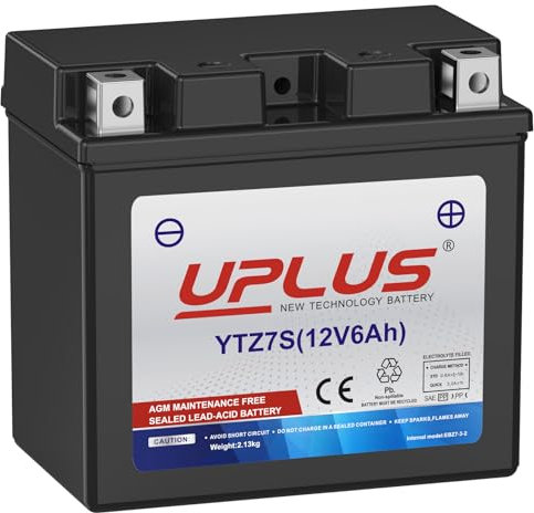 UPLUS Motorcycle Battery Replacement for YTZ7S, 12V 6Ah ATV Scooter Battery Maintenance Free - SLA Agm Powersport Batteries Compatible with Honda TRX450ER TRX450R Yamaha YFZ450