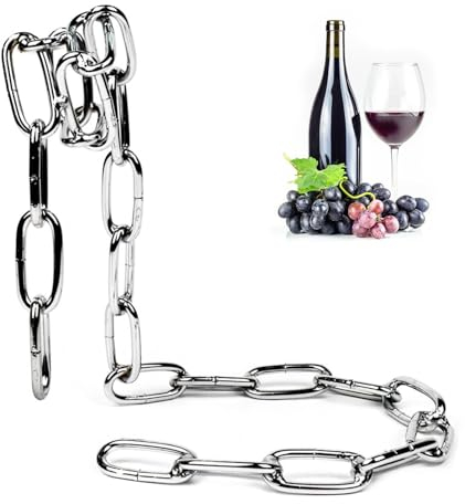 Lnhgh Ketten Weinregal, Schwebende Stahlgliederkette Weinflaschenhalter, Halter Flaschen In Der Luft Haltend, Kreativer Wein Flaschen Halter Zur Wein Aufbewahrung