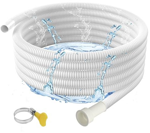 UCandy Universal Dehumidifier Drain Hose, Flexible Dishwasher Washing Machine Drain Hose with Rubber Adapter and Connect Clamp, Hose Replacement for Most of Dehumidifiers, Air Conditioners (6.5 ft)