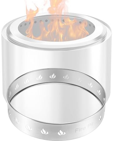 JCLMER 49,5 cm Feuerstelle Ständer für Soloofen Lagerfeuer, Edelstahl Feuerstelle Zubehör Lagerfeuer Kamin Werkzeuge Feuerstellen, robuster Kaminständer für Camping-Feuerstelle, auch für andere 49,5