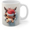 Mug de Noël avec Renne Chapeau de Noël – Cadeau Festif pour Enfants et Adultes
