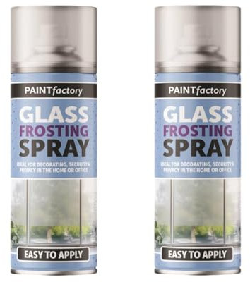 YSAMAX Glass Frosting Spray, Quick Drying Formula, Suitable For Glass Doors, Windows, Skylights, Ideal For Decorative Stencilling, Easy To Apply, 400ML, (2PCS)