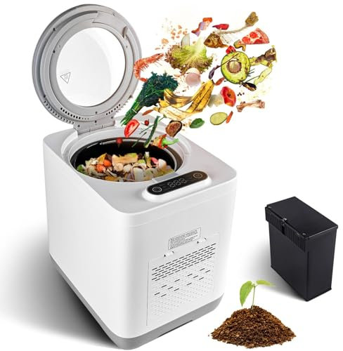 Composteuse Électrique de Cuisine 3.8L - Bac à Compost Intelligent, Bac à Compost Automatique de Comptoir pour Cuisines et Appartements, Transformez Les Déchets Alimentaires en Pré-Compost
