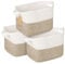 Aevcvok Lot de 3 Panier Rangement en Corde de Coton Tressée Panier Rangement Bébé, Panier Rangement Salle de Bain,Cuisine,Décoration Boite de Rangement pour Bébé,Enfant