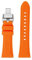 HASGTFM Großes, weiches Silikonarmband 24 26 mm passend for Panerai Diesel Armband DZ4318 4476 4323 Gummiband Herren Armband Zubehör(Orange silverFolding,24mm)