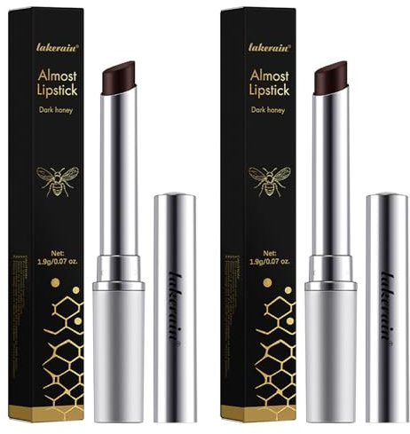Belligern Black Honey Lipstick 2 PCS Tinted Lipstick, Hydrating Honey Lipstick Black Honey Lip Balm, Nourishing Lasting Moisturizing Lip Care Balm for Dry Lips Lip Care Makeup