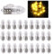 Tulov 30 Stück Mini LED Ballons Lichter, LED Ballons Lichter Warmweiß,MINI Papier Laterne mit Batterie, Mini Led Lichter, für Geburtstagsfeier, Hochzeit, Halloween, Weihnachts dekoration