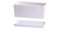 Pots de Fleurs Jardinière rectangulaire en céramique avec plateau, style scandinave, Simple, succulent, vert, bureau, petits articles d'empotage perforés Jardinieres Exterieur(White with tray,Petit)