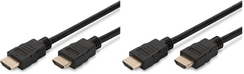 Ewent Cavo HDMI 1.4 4K con Ethernet, Supporta 4K 30Hz, Video UHD 2160p, Ultra HD 1080p, 3D per XboxOne, PS4, TV, Computer e Monitor, 1 Metro (Confezione da 2)