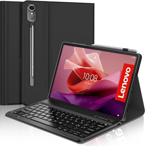JADEMALL Tastiera per Lenovo Tab P12 12.7 2023, Italiana QWERTY Tastiera Wireless Bluetooth per Lenovo Tab P12 12.7 TB-370FU 2023, Nero