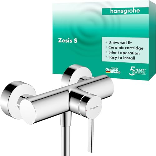 hansgrohe Zesis S - Duscharmatur Aufputz für 1 Verbraucher, Mischbatterie Dusche, Einhebelmischer, Chrom, 74621000