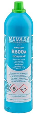 SOS - Accesorio para botella (recarga) de gas R600A 750 ML/420 GR para frigorífico, congelador TODAS LAS MARCAS C00089700