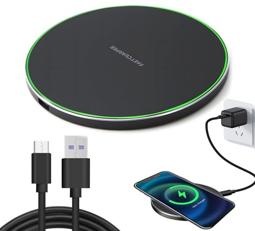 35W Induktives Kabelloses Ladegerät, Schnelles Qi Ladegerät für 16/15/14/13/12/11 Pro, S24/Note – Induktive Ladestation für Smartphones