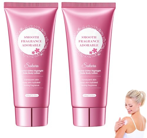 Sakura Feuchtigkeitslotion,Kirschblüten Bodylotion,Sanft und Komfortabel,Intensive Feuchtigkeitspflege für Trockene Haut