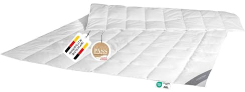 Spessarttraum Daunendecke 200x220 cm Sommer extra leicht | 100% Daunen | 390g Füllgewicht | Allergiker geeignet (Nomite) | Oeko-TEX | Made in Germany