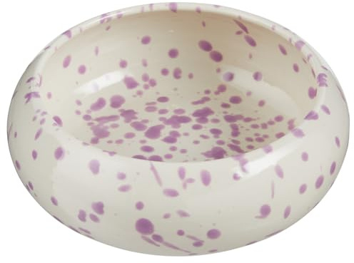 BUTLERS Schale Steinzeug - BOOGY SPLASH - spülmaschinenfest | Farbe Violett - 700 ml - Müslischüssel für Müsli & Joghurt - Suppenschüssel für Suppen & Salate - Sprenkelmuster